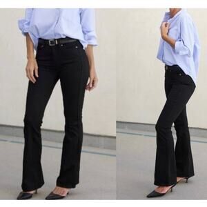 AYR The Really Really Flare Black Denim Jeans in Mic Drop Women’s - Size 25